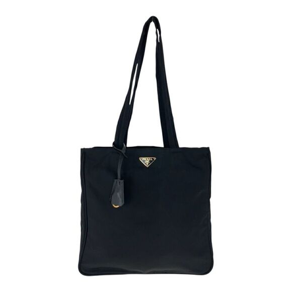 Prada Nylon/Leather Tessuto Logo Tote Bag